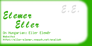 elemer eller business card